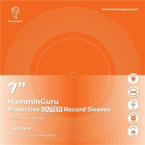 HumminGuru 7″ Protective Record Outer Sleeves (50 Pack)