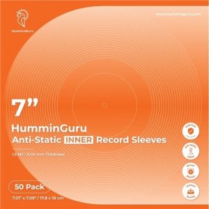 HumminGuru 7″ Anti-Static Inner Record Sleeves (50 Pack)